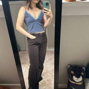 Brandy Melville John Galt blue cami cropped top